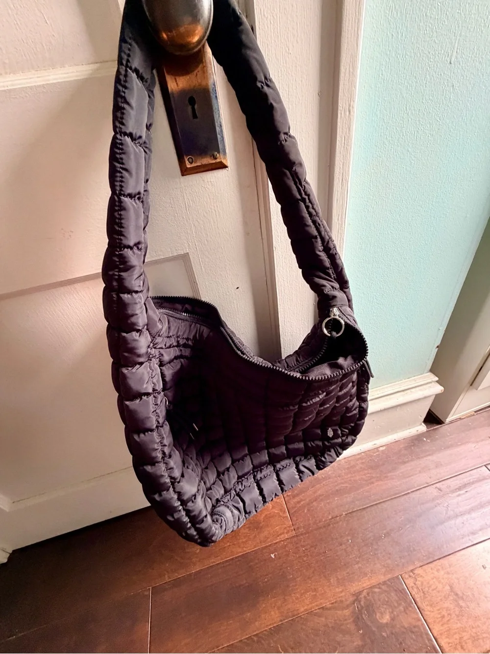 Free People Quilted Carryall-Black - Picture 3 of 3